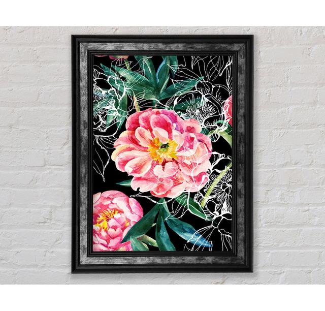 Huge Pink Flowers - Single Picture Frame Art Prints Bright Star Size: 42cm H x 29.7cm W on Productcaster.