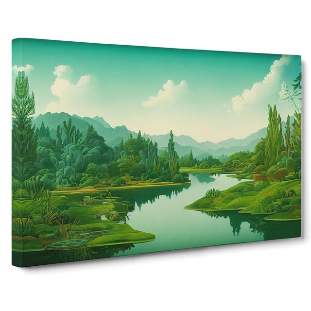 Gorgeous Pond - Wrapped Canvas Print Alpen Home Size: 35cm H x 50cm W x 3cm D on Productcaster.