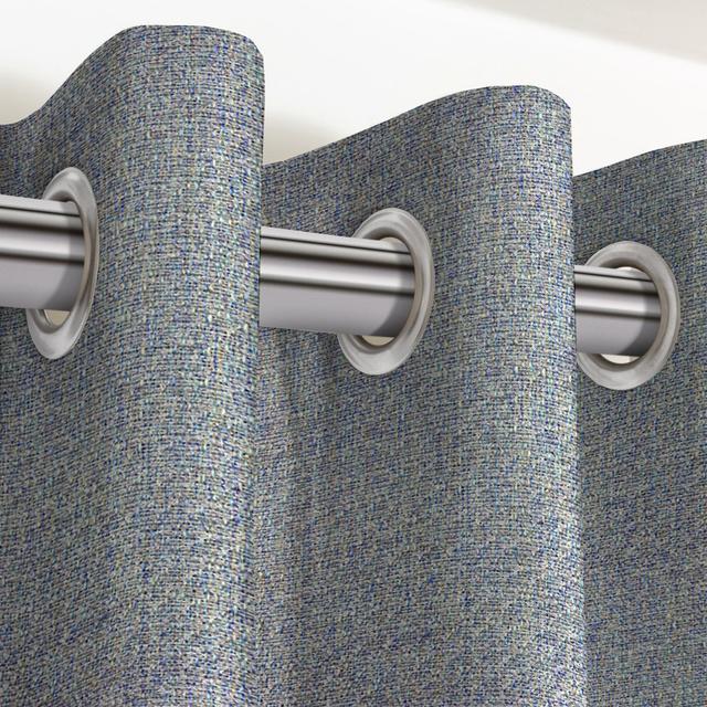 Ayantu Polyester Room Darkening Grommet / Eyelet Curtains / Drapes Pair (Set of 2) 17 Stories Panel Size: 116 W x 182 D cm, Colour: Blue on Productcaster.