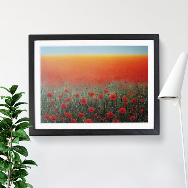 Spellbinding Poppy Field Flowers - Single Picture Frame Painting ClassicLiving Frame Colour: Black Framed, Size: 46cm H x 64cm W x 2cm D on Productcaster.