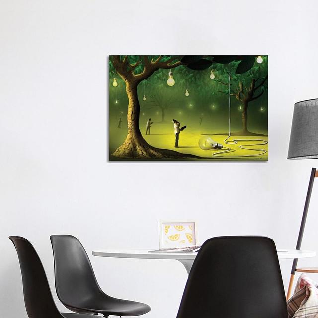 Lâmpadas Na Floresta (Lamps in the Forest) by Marcel Caram - Graphic Art Print on Canvas Latitude Run Format: Wrapped Canvas, Size: 66.04cm H x 101.6c on Productcaster.