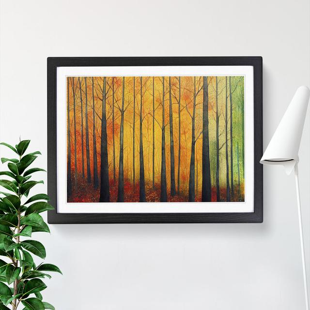 Autumn Forest In Abstract Vol.3 - Picture Frame Graphic Art Alpen Home Size: 46cm H x 64cm W, Frame Colour: Black on Productcaster.