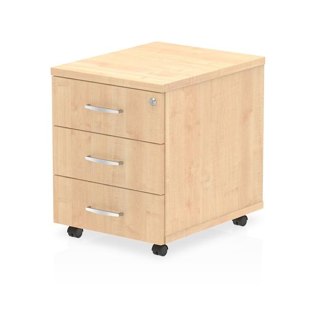 Mobile Pedestal 3 Drawer Filing Cabinet Brayden Studio Colour: Maple on Productcaster.