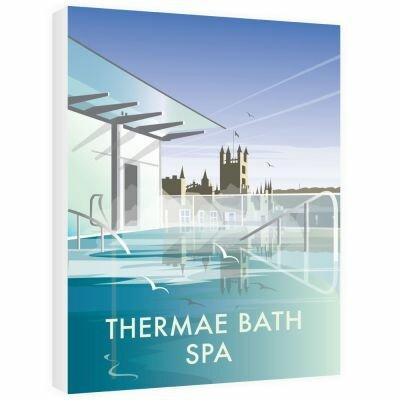 Thermae Bath Spa, Bath by Dave Thompson Vintage Advertisement on Canvas East Urban Home Size: 45 cm H x 30 cm W x 5 cm D on Productcaster.