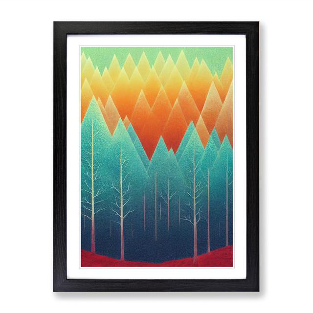 Forest Pattern Alpen Home Size: 64cm H x 46cm W x 2cm D, Format: Oak Framed on Productcaster.