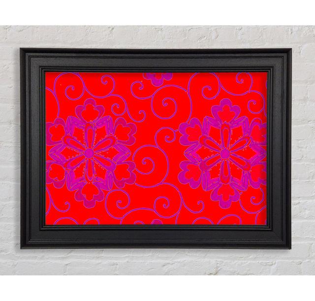 Red Decoration Framed Print Brayden Studio Size: 29.7cm H x 42cm W on Productcaster.