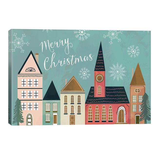 'Xmas Village' by Mia Charro Graphic Art Print on Wrapped Canvas The Seasonal Aisle Size: 45.72cm H x 66.04cm W x 3.81cm D on Productcaster.