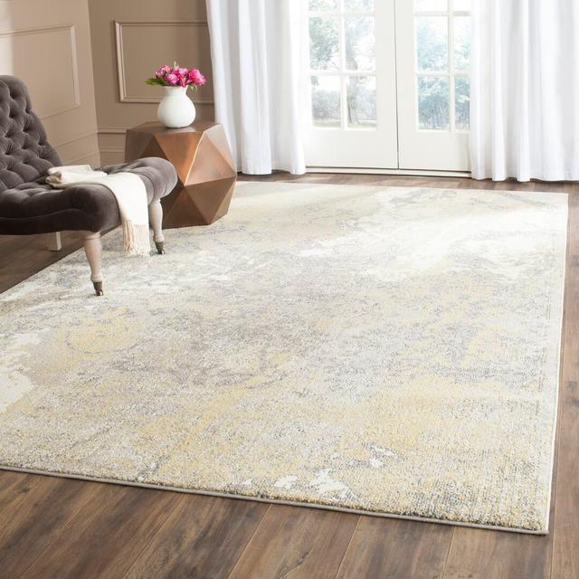 Kellen Looped/Hooked Ivory/Grey Rug Ebern Designs Rug Size: Rectangle 120 x 180cm on Productcaster.