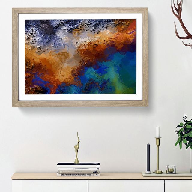 Evening Chances in Abstract - Picture Frame Painting Print East Urban Home Size: 48cm H x 65cm W x 2cm D, Frame Option: Oak Framed on Productcaster.