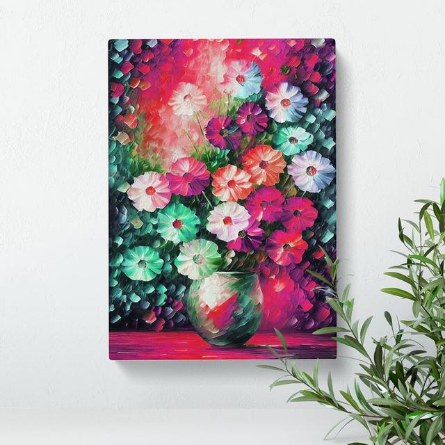 Vase Of Pretty Flowers No.3 - Print Marlow Home Co. Format: Wrapped Canvas, Size: 76cm H x 50cm W x 3cm D, Matte Colour: No Matte on Productcaster.