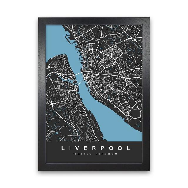 Liverpool II - Graphic Art Borough Wharf Format: Black Paper, Size: 88cm H x 64cm W x 3cm D on Productcaster.