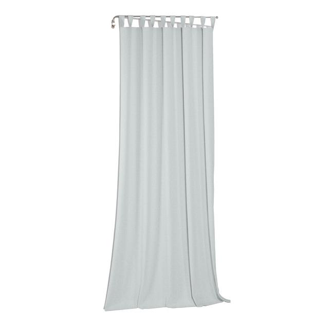 Sunday 82% Polyester And 18% Cotton Semi Sheer Tab Top Curtain Panel Wirth Panel Size: 142cm Width x 355cm Drop, Curtain Colour: Blue on Productcaster.