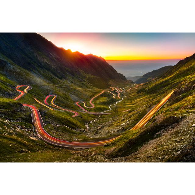 Traffic Trails by MIHAI ANDRITOIU - Wrapped Canvas Photograph Alpen Home Size: 61cm H x 91cm W on Productcaster.