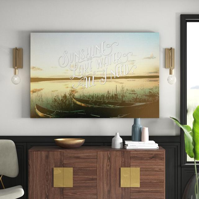 Sunshine Graphic Art Wrapped on Canvas East Urban Home Size: 101cm H x 152cm W x 3.81cm D on Productcaster.