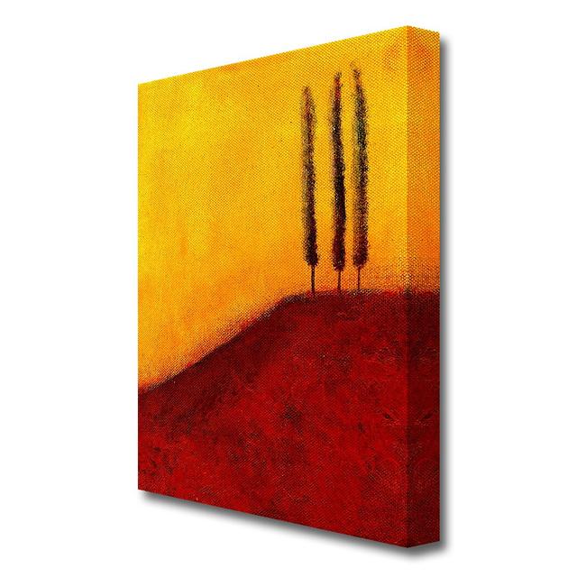 Carrot Tree Sun Modern - Wrapped Canvas Painting Print East Urban Home Size: 81.3 cm H x 50.8 cm W on Productcaster.