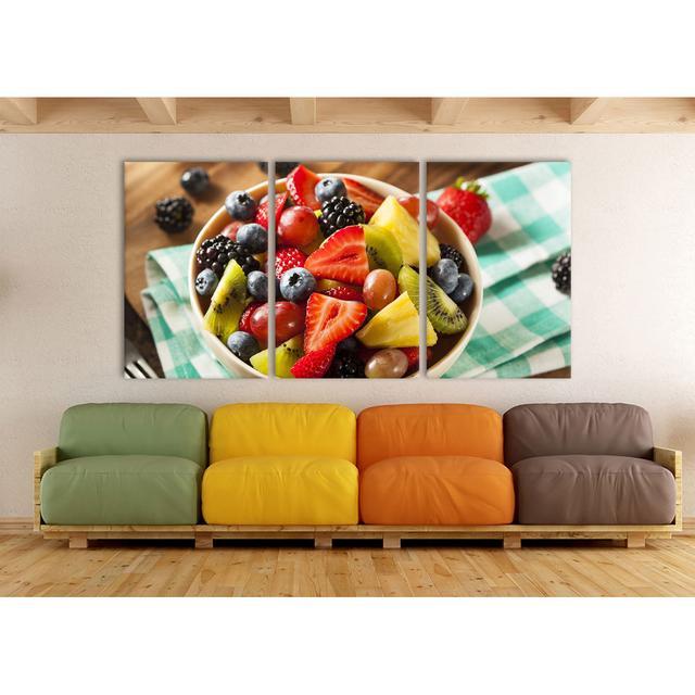 3-tlg. Leinwandbilder-Set Healthy Fruit Assortment East Urban Home Größe: 240 cm H x 120 cm B x 2,4 cm T on Productcaster.