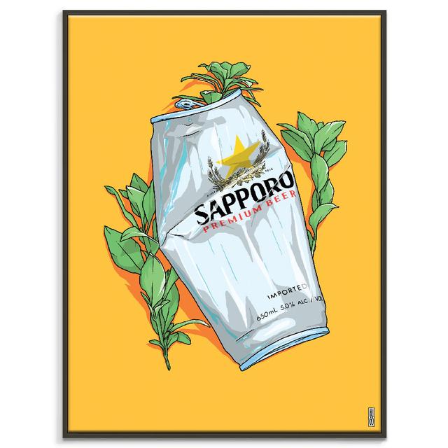 Sapporo by Hugo Mathias - Print Rosalind Wheeler Size: 51"H x 41"W x 5"D, Format: Black Framed Canvas on Productcaster.