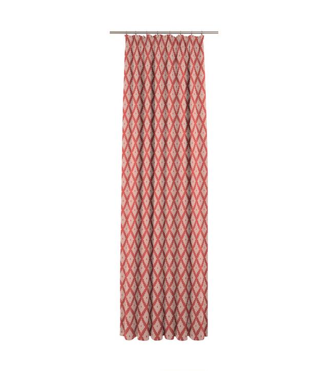 Esteban Pinch Pleat Opaque Single Curtain August Grove Colour: Red, Size: 145cm Width x 225cm Drop on Productcaster.