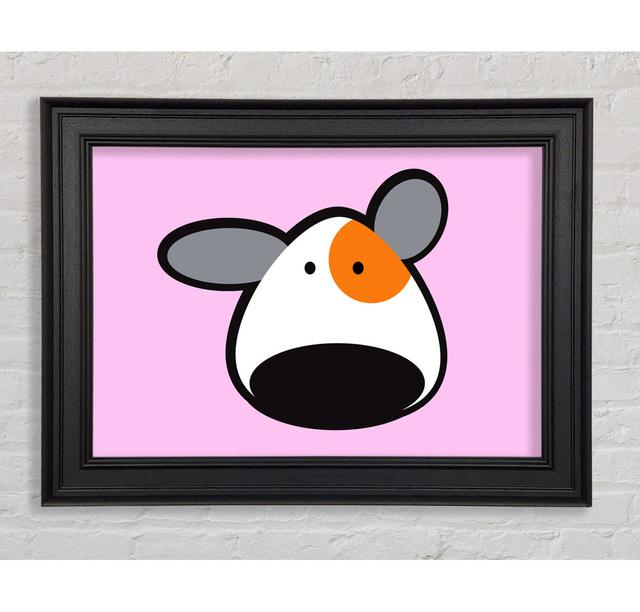 Spot The Dog Pink Framed Print Harriet Bee Size: 21cm H x 29.7cm W x 8cm D, Format: Black Framed Paper, Colour: Pink on Productcaster.