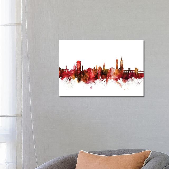 Kassel, Germany Skyline by Michael Tompsett - Wrapped Canvas Gallery-Wrapped Canvas Giclée Latitude Run Size: 45.72cm H x 66.04cm W x 3.81cm D on Productcaster.