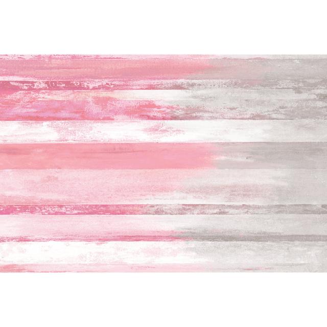 Straight Pink Stripes - Wrapped Canvas Painting Metro Lane Size: 20cm H x 30cm W x 3.8cm D on Productcaster.