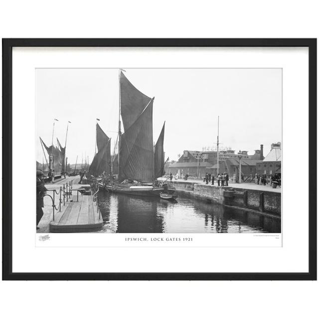 Ipswich, Lock Gates 1921 by Francis Frith - Single Picture Frame Print The Francis Frith Collection Size: 45cm H x 60cm W x 2.3cm D on Productcaster.