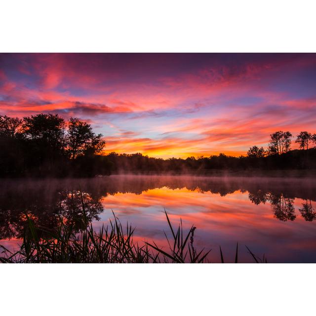 Sunrise Reflection Over Lake by Cta88 - Wrapped Canvas Print Alpen Home Size: 51cm H x 76cm W on Productcaster.