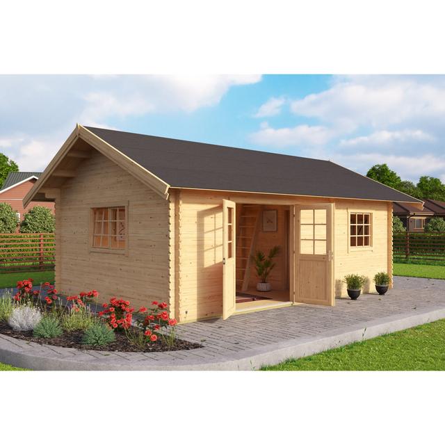 Caroline 22 x 16 Ft. Tongue & Groove Log Cabin Lasita Maja on Productcaster.