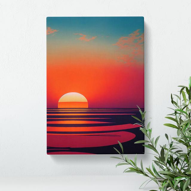 Unforgettable Sunset View House of Hampton Format: Wrapped Canvas, Size: 76cm H x 50cm W x 3cm D, Matte Colour: No Matte on Productcaster.