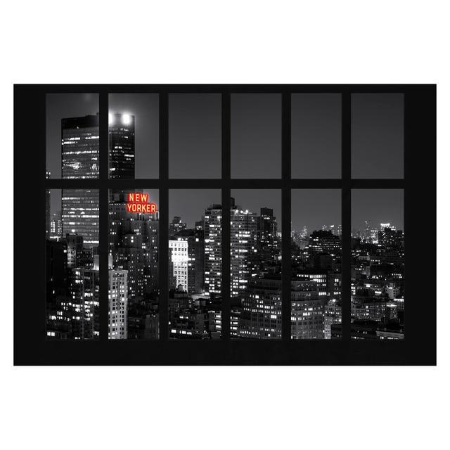 Glatte Fototapete New York Nacht Skyline 3,2 m x 480 cm East Urban Home on Productcaster.