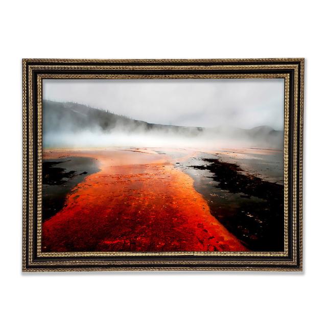 Red Lava Mist Framed Print Highland Dunes Size: 42cm H x 59.7cm W x 3cm D on Productcaster.