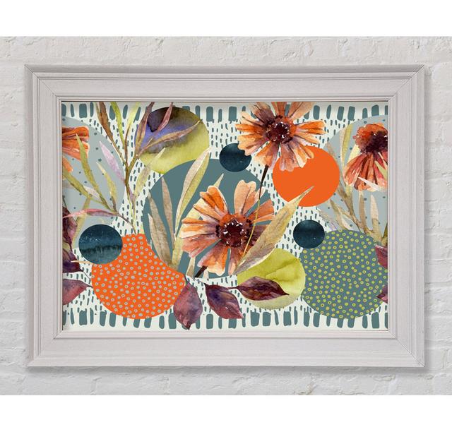 Cut Out Flowers On Abstract - Single Picture Frame Art Prints Rosalind Wheeler Size: 42cm H x 59.7cm W x 8cm D on Productcaster.