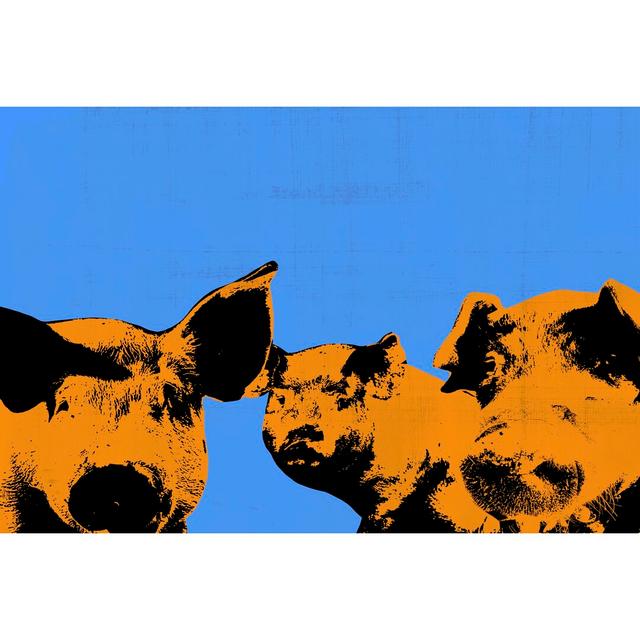 Pop Art Farm III by Annie Warren - Wrapped Canvas Graphic Art August Grove Size: 51cm H x 76cm W on Productcaster.