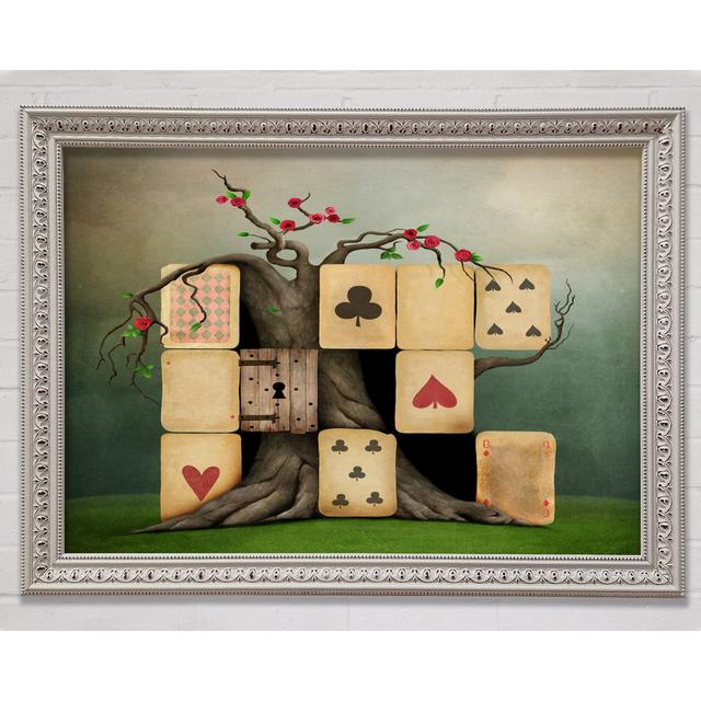 Alice In Wonderland Dice Tree Framed Print Bright Star Size: 42cm H x 59.7cm W x 3cm D on Productcaster.