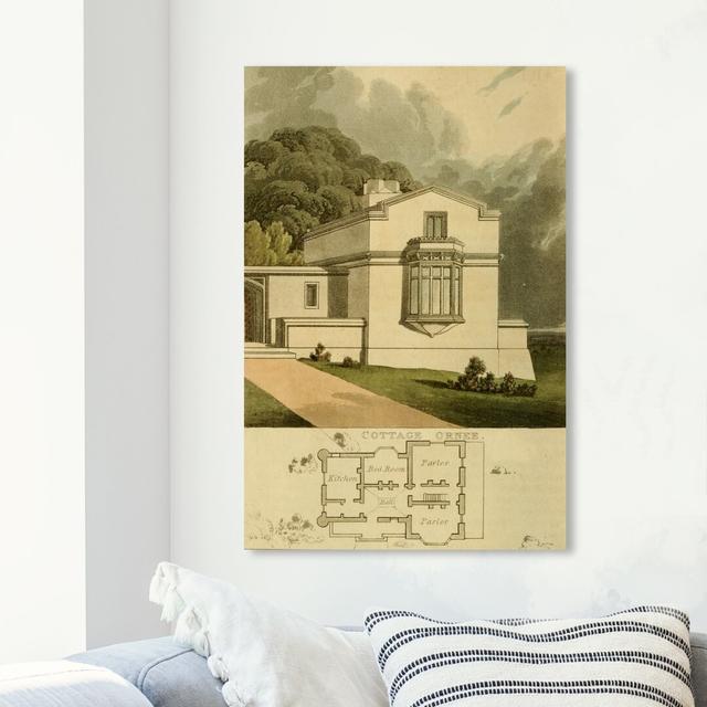 'Cottage Ornee II' Graphic Art on Wrapped Canvas East Urban Home Size: 91.4 cm H x 61 cm W on Productcaster.