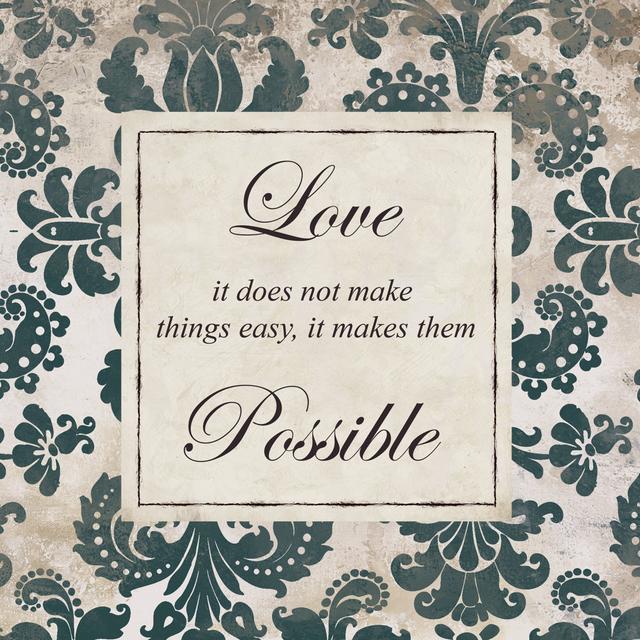 Love Is Possible 2 - Wrapped Canvas Typography Lily Manor Size: 91cm H x 91cm W x 3.8cm D on Productcaster.