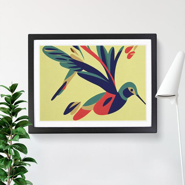 Blessed Abstract Hummingbird - Picture Frame Graphic Art ClassicLiving Format: Black, Size: 46cm H x 64cm W x 2cm D on Productcaster.