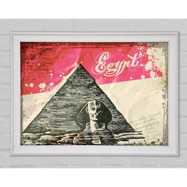 Egyptian Pyramids 6 Framed Print Happy Larry Size: 84.1cm H x 118.9cm W x 1.5cm D on Productcaster.