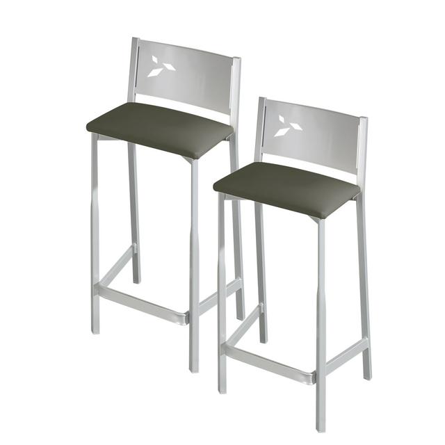 Fazile 60Cm Bar Stool Ebern Designs Upholstery Colour: Graphite on Productcaster.