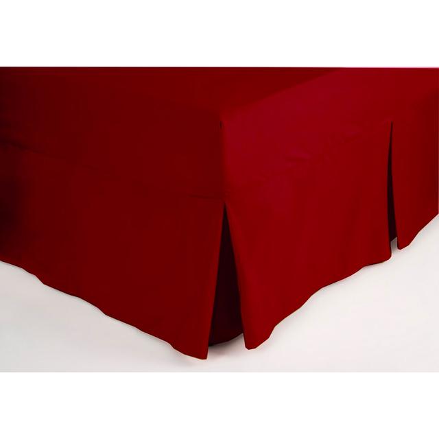 200 TC 50/50 Percale Polycotton Tailored Bed Valance Belledorm Colour: Red, Size: Single (3') on Productcaster.