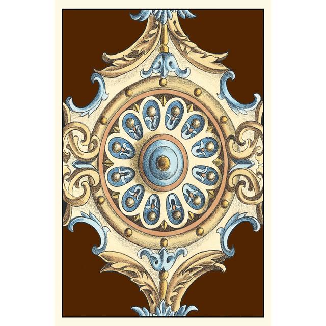 Ornamental Rosette II - Wrapped Canvas Art Prints Astoria Grand Size: 122cm H x 81cm W x 3.8cm D on Productcaster.