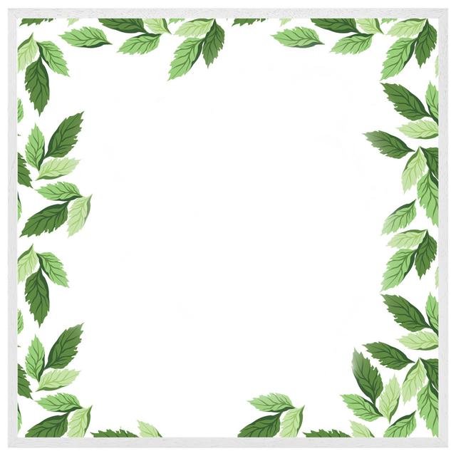 Crutcher Green Border - Single Picture Frame Art Prints ClassicLiving Size: 51cm H x 51cm W x 4cm D, Format: White Framed on Productcaster.