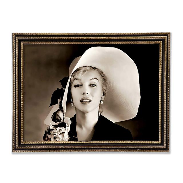 Marilyn Monroe Classic Hat Framed Print Ebern Designs Size: 42.1cm H x 59.7cm W on Productcaster.