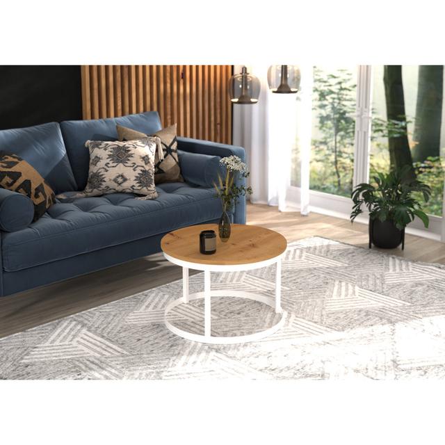 Arnfinn Coffee Table Latitude Run Colour: Artisan Top/White Base on Productcaster.