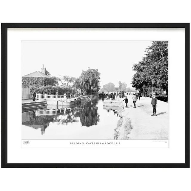 'Reading, Caversham Lock 1912' by Francis Frith - Picture Frame Photograph Print on Paper The Francis Frith Collection Size: 60cm H x 80cm W x 2.3cm D on Productcaster.