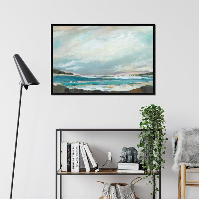 Seaside View III by Karen Fields - Wrapped Canvas Painting Print Beachcrest Home Format: Black Framed Paper Print, Size: 65cm H x 95cm W on Productcaster.