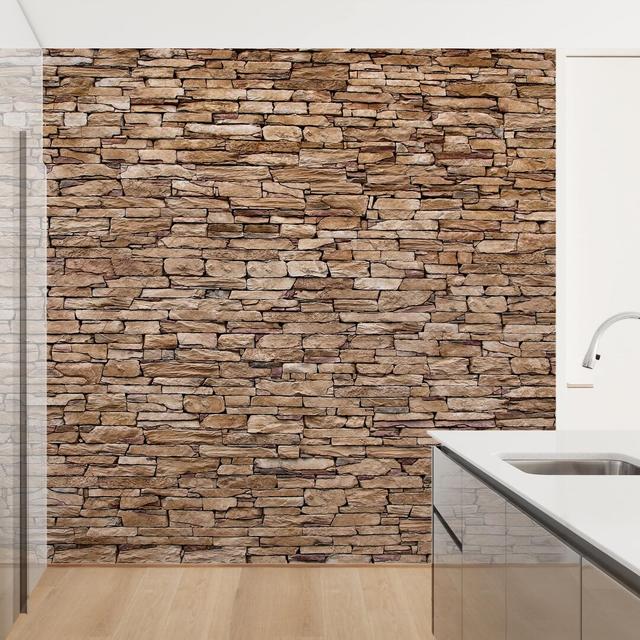 Matt Fototapete Crete Stonewall 1,92 m x 192 cm East Urban Home on Productcaster.