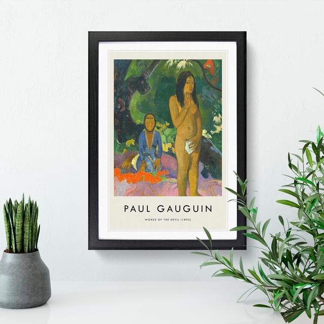 Words of the Devil Print by Paul Gauguin - Picture Frame Painting East Urban Home Size: 36cm H x 27cm W x 2cm D, Frame Option: Black on Productcaster.