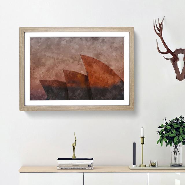 The Sydney Opera House - Picture Frame Painting Print East Urban Home Frame Option: Oak Framed, Size: 33cm H x 45cm W x 2cm D on Productcaster.