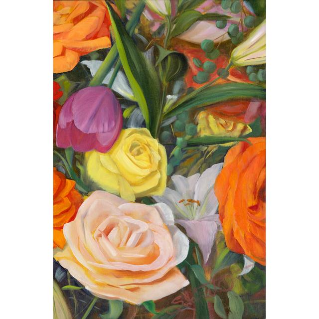 Deconstructed Flower Composition II by Sandra Iafrate - Wrapped Canvas Art Prints Mercer41 Size: 46cm H x 30cm W x 3.8cm D on Productcaster.